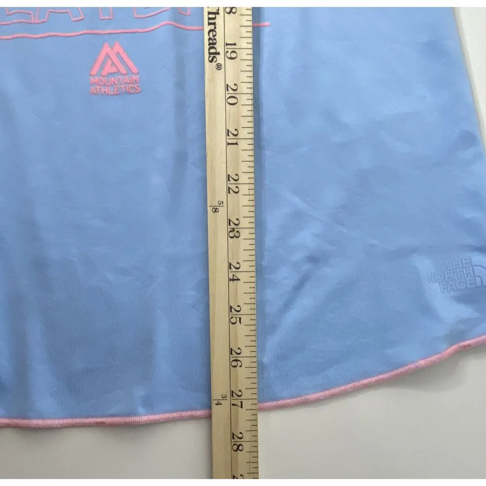 The North Face Sweat Now Summit Later Blue Pink Athletic Tank Top Crewneck Sz M - Image 6