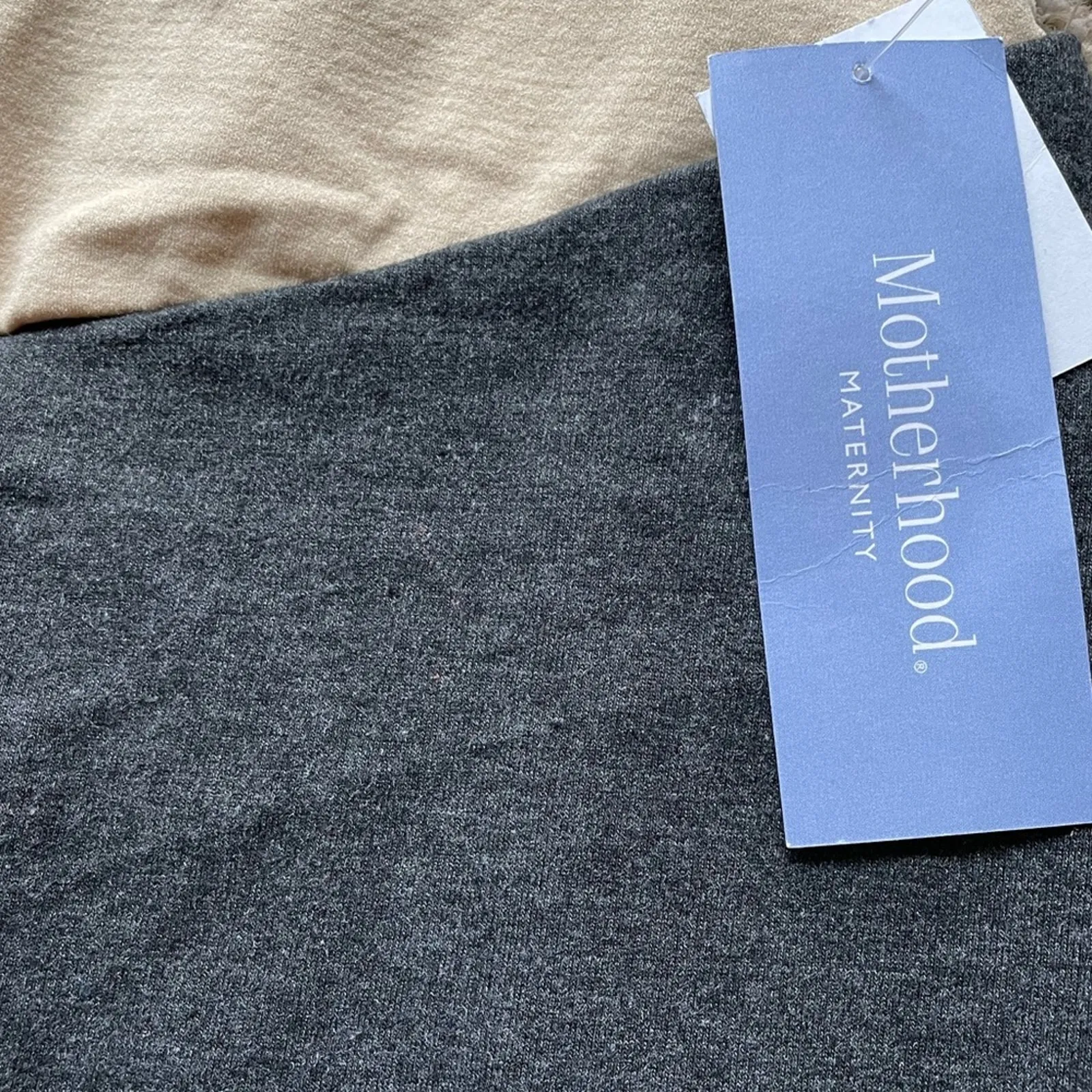 Motherhood Maternity Charcoal Grey Cropped Leggings Size Medium New w Tags - Image 3