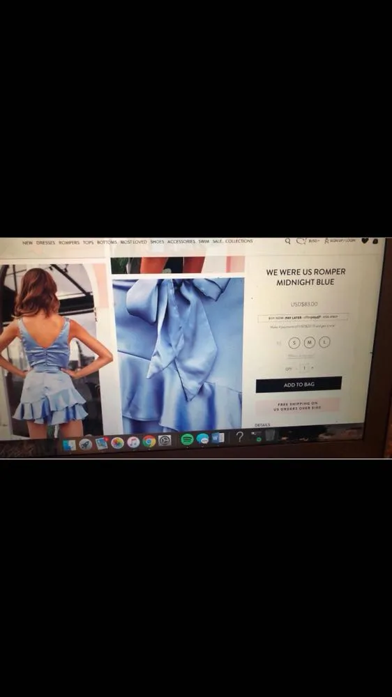 Hello Molly Satin Ruffle Romper - Image 2