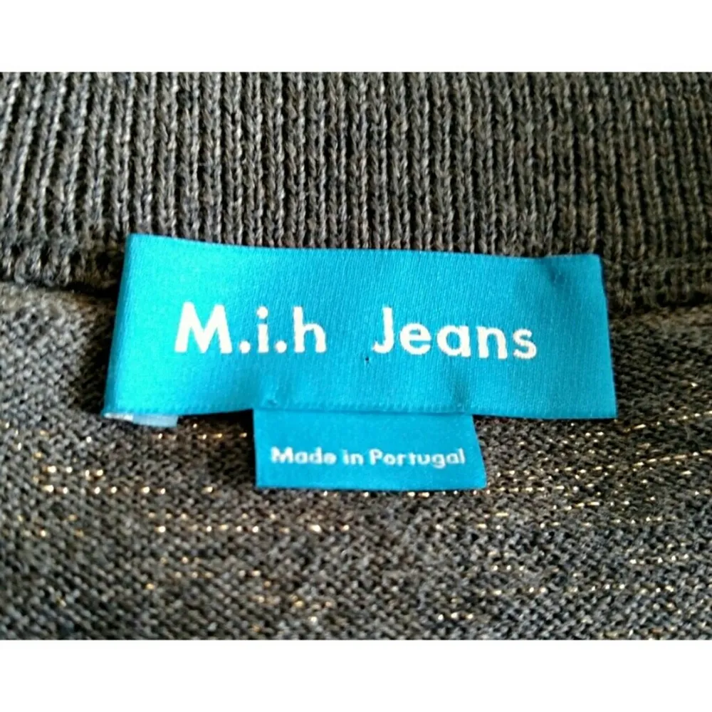 M.i.h Jeans Striped Merino Wool Sweater Metallic Crewneck New M Size M - Image 5