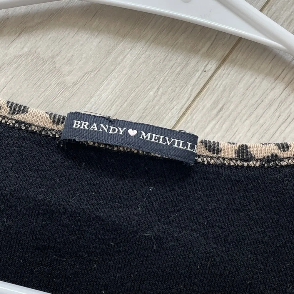 Brandy Melville Cardigan zelly cheetah top womens Black (one size) y2k casual - Image 2