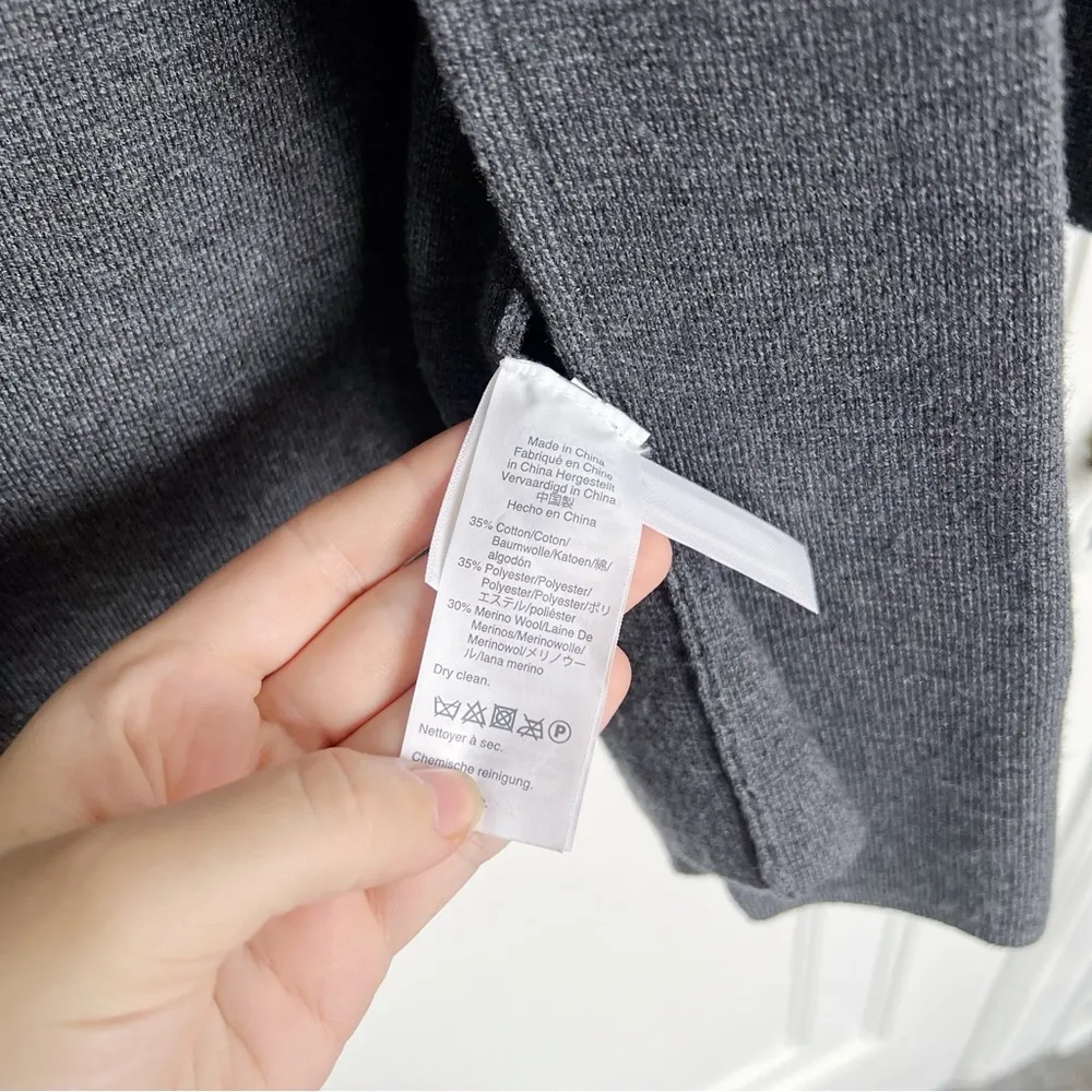 J Crew • Sophie Open-Front Sweater-Blazer jacket cardigan charcoal grey - Image 10