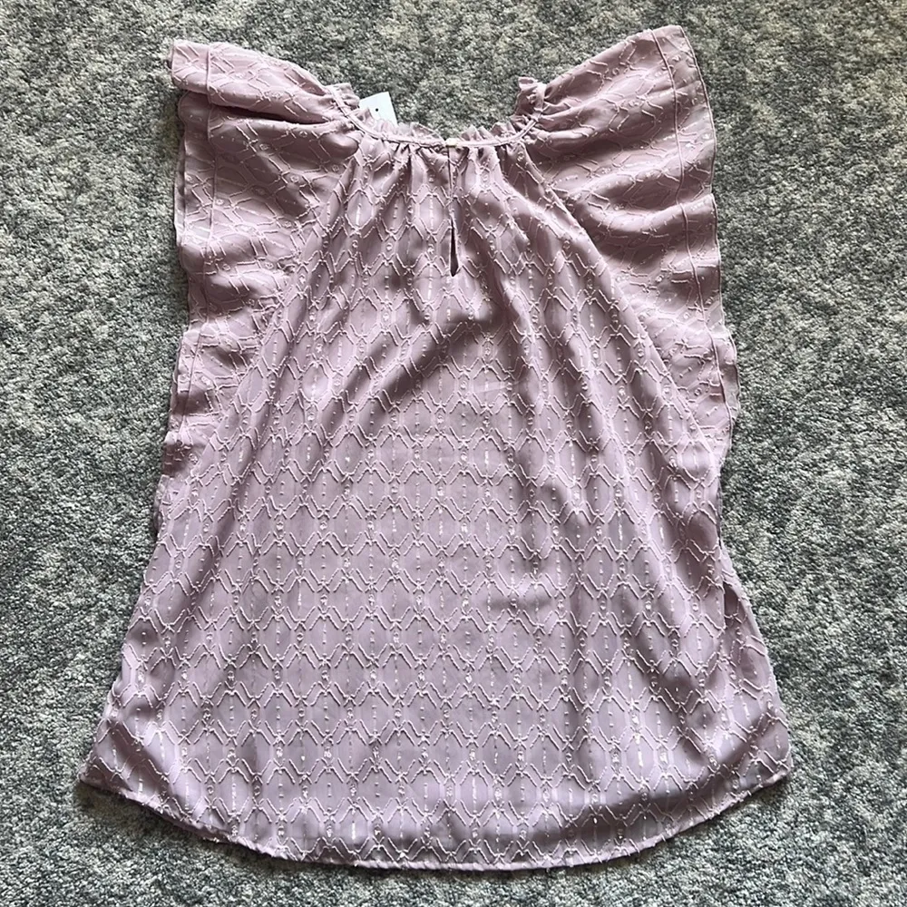 LOFT Shimmer Clip Ruffle Shell - Image 7