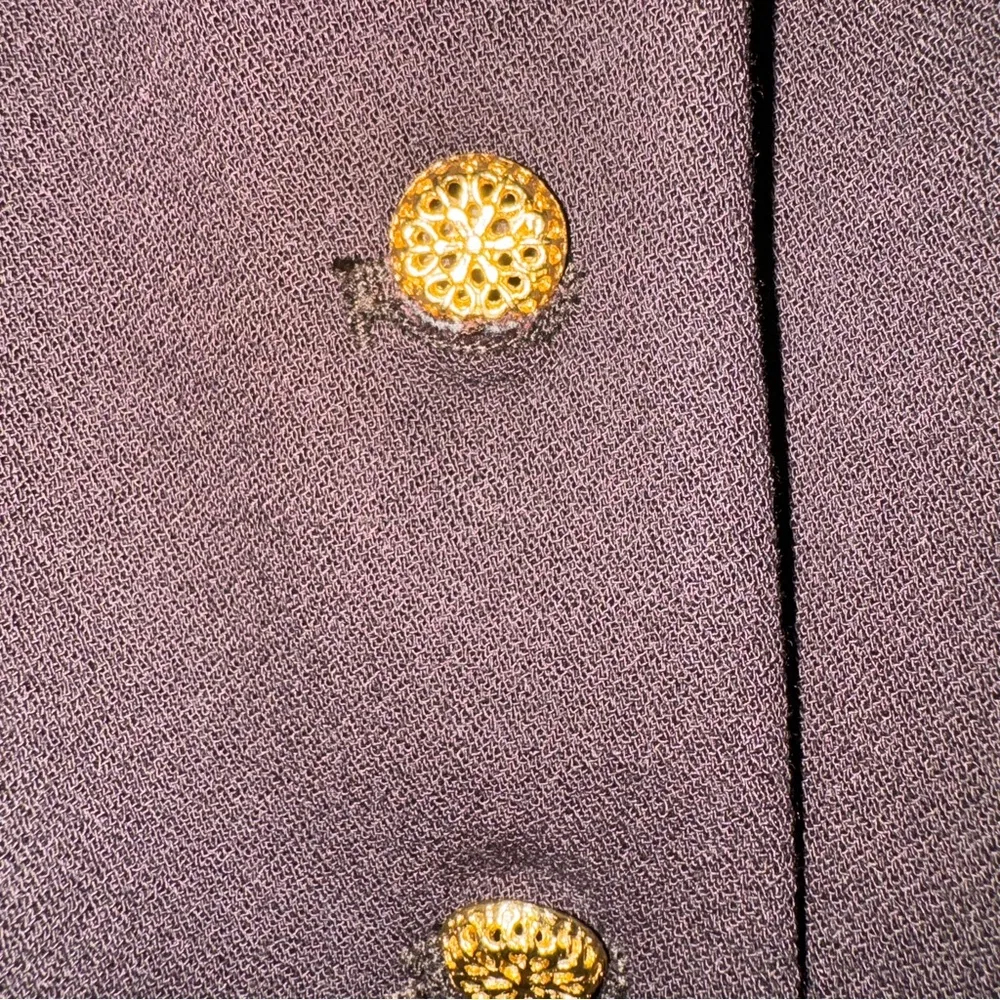 NWT Vintage En Avance Women's Size 14 2 Piece Skirt Suit Brown Gold Buttons - Image 4