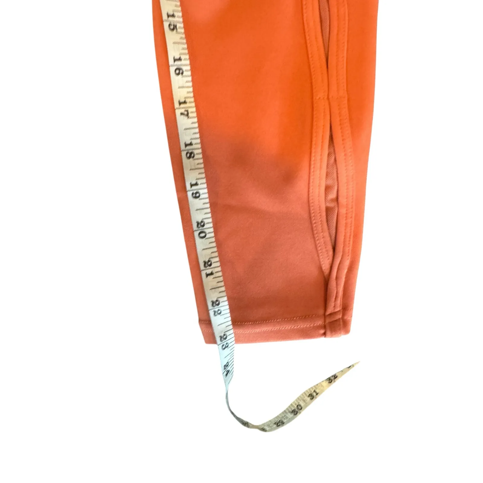 BSP Women’s Orange Cropped Leggings Medium High Waist Mesh Side Workout Pants - Image 8