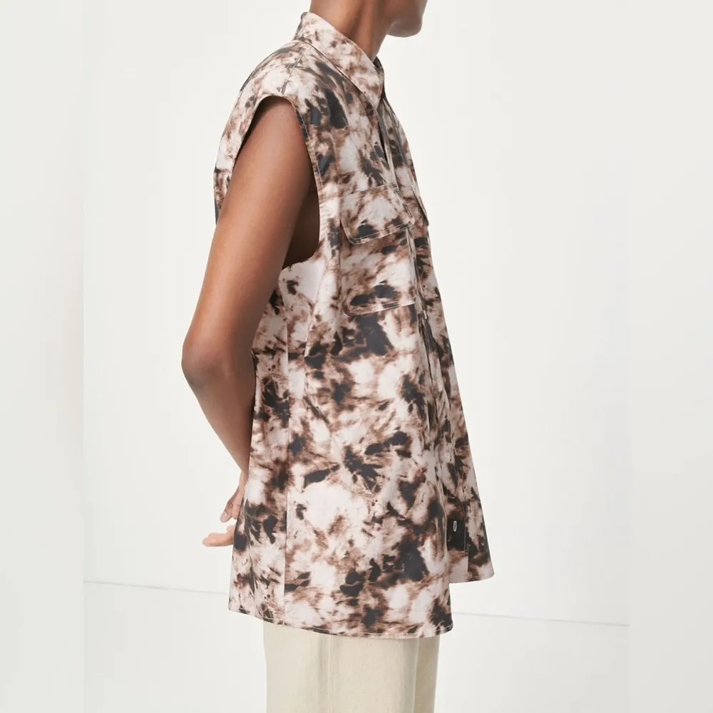 NWT! Samsoe Camo clay Tea Shirt 24” P2P Brown Size M - Image 2