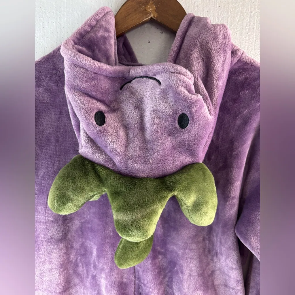 Cozusket XS Cozplay Dinosaur Creature Plush Pocketed Velour Costume in Purple - Image 2
