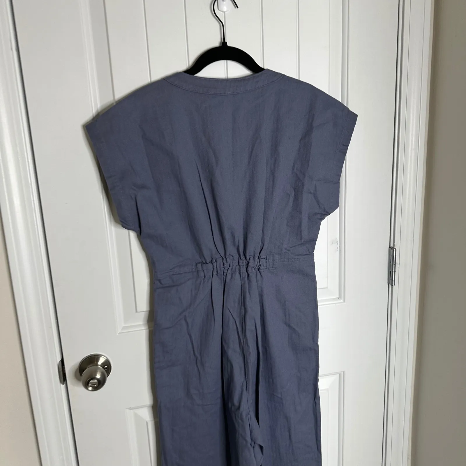 Madewell blue cap sleeves straight utility‎ coveralls jumpsuit workwear XS fall - Image 9