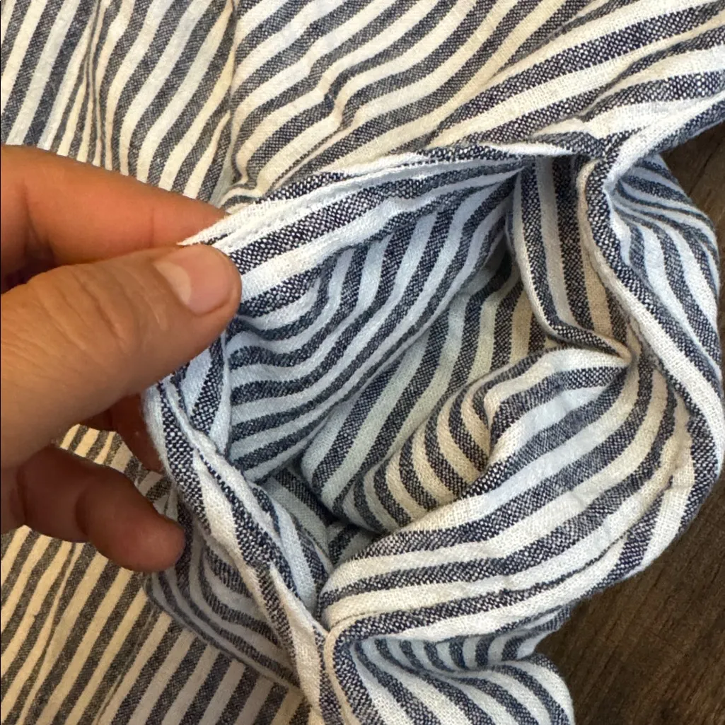 Old Navy Black and White Striped Mini Dress - Image 10