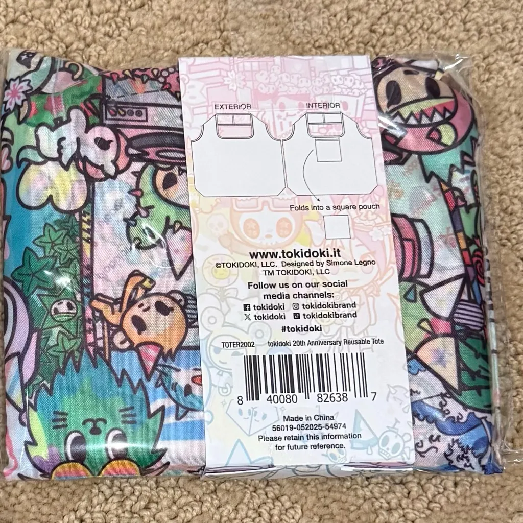 Tokidoki 20th Anniversary Reusable Tote Pink - Image 3
