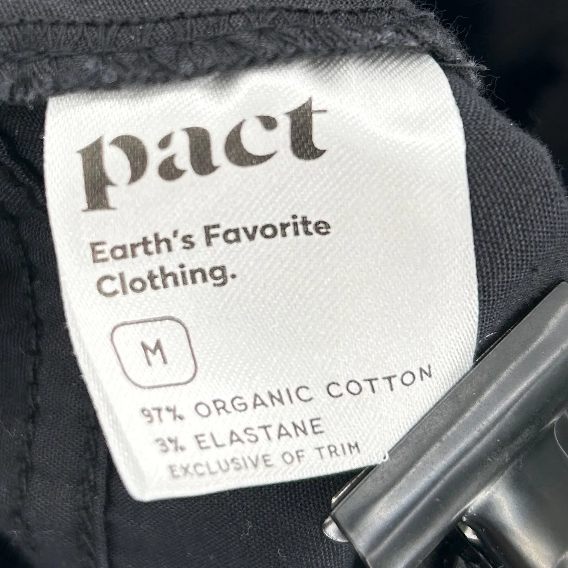 Pact Black Organic Cotton Staight Leg Utility Pants Womens Size Medium - Image 9