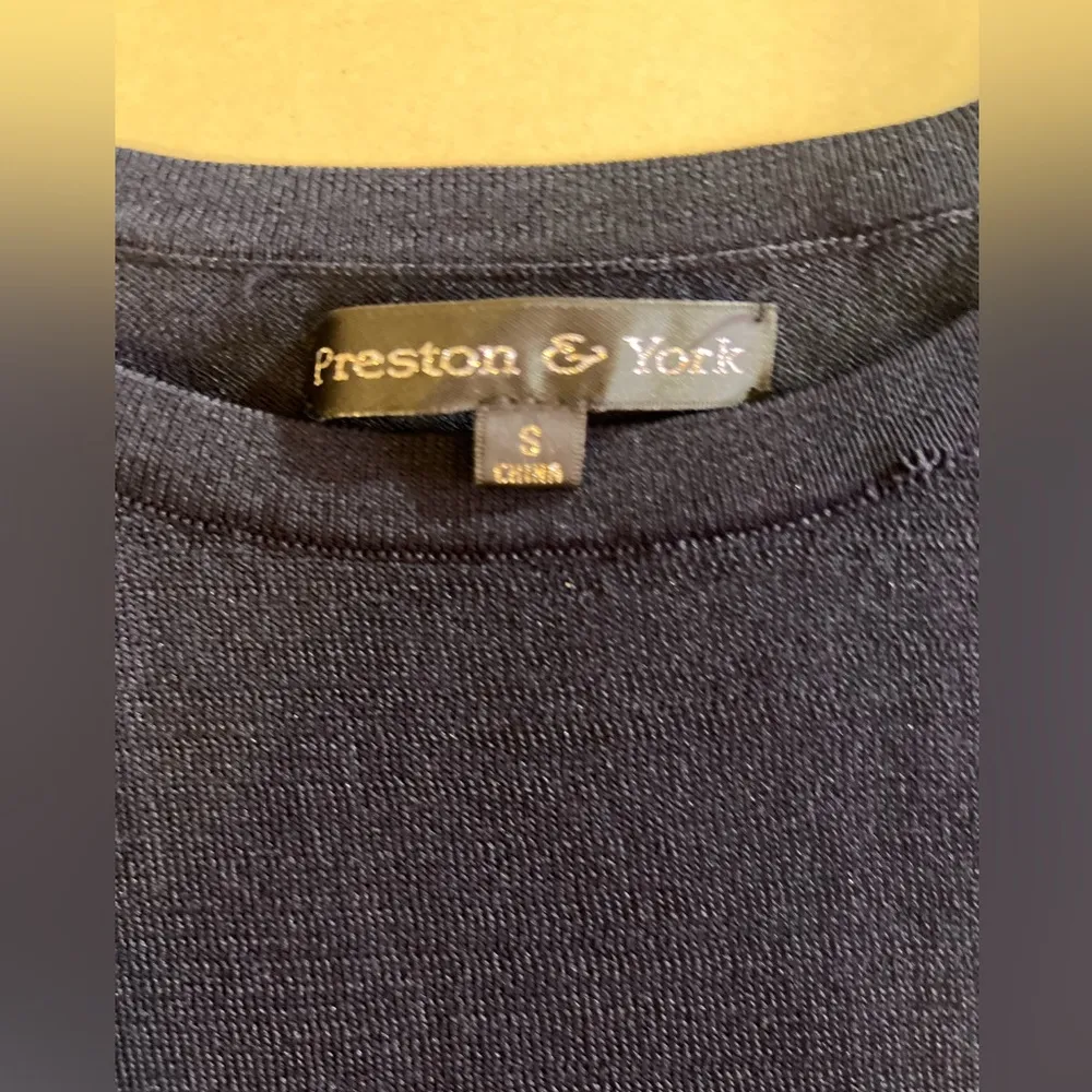 Preston & York Black shirt, blouse top. Plus size S some pleats on the sleeve - Image 6