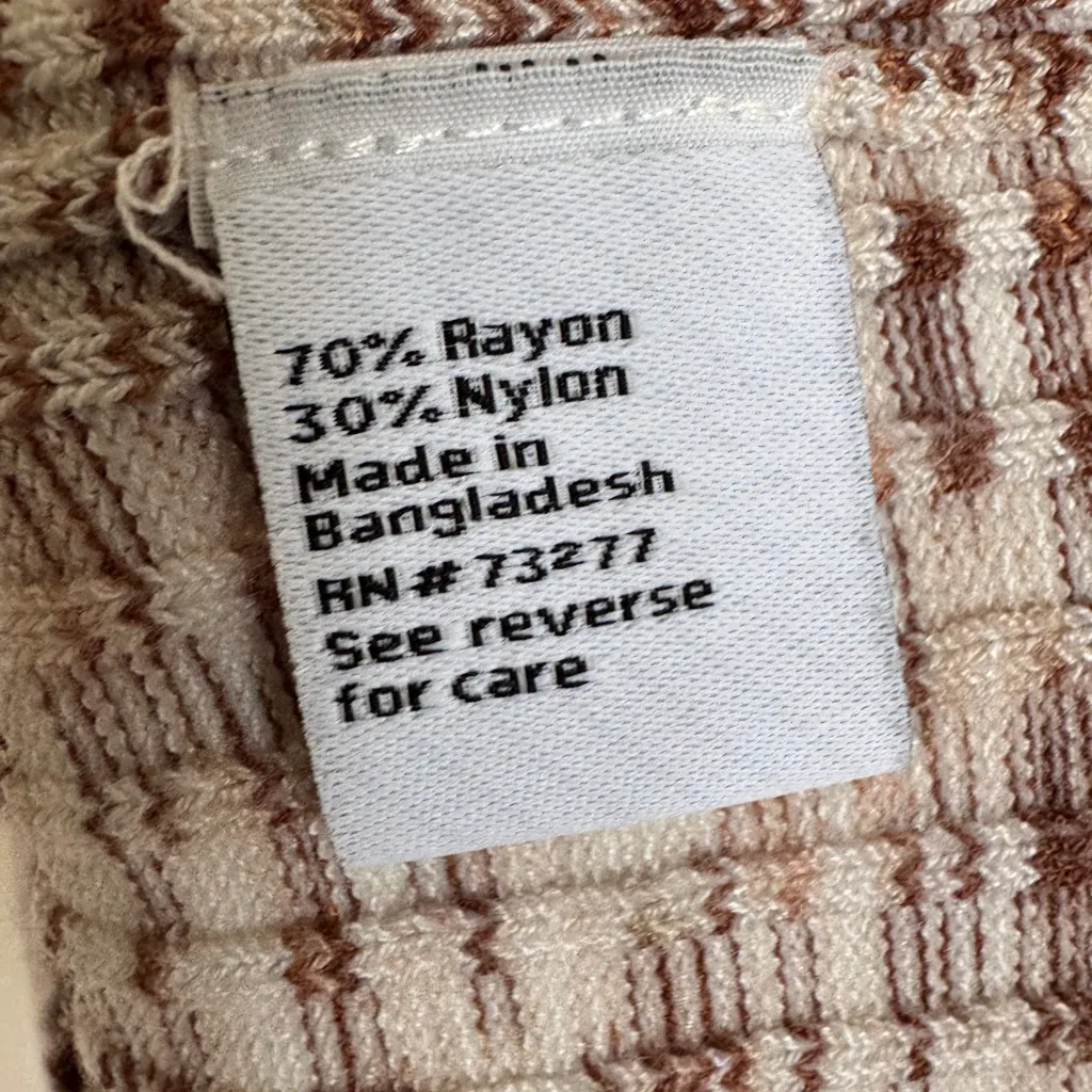 Nine West Ribbed Neutral Browns Sleeveless Tank‎ Top Size M - Image 4