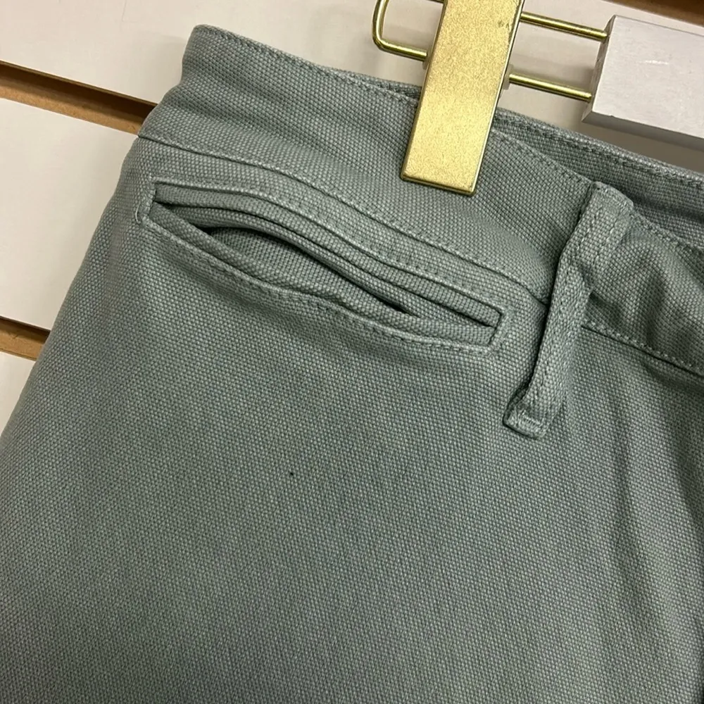 Madewell Slim Emmett Wide-Leg Crop Pants size 32 EUC Greenish Gray - Image 3