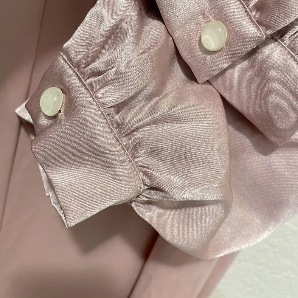 NAP‎ Loungewear Square Neck Puff Sleeve Midi Dress in Pink Size Medium - Image 13