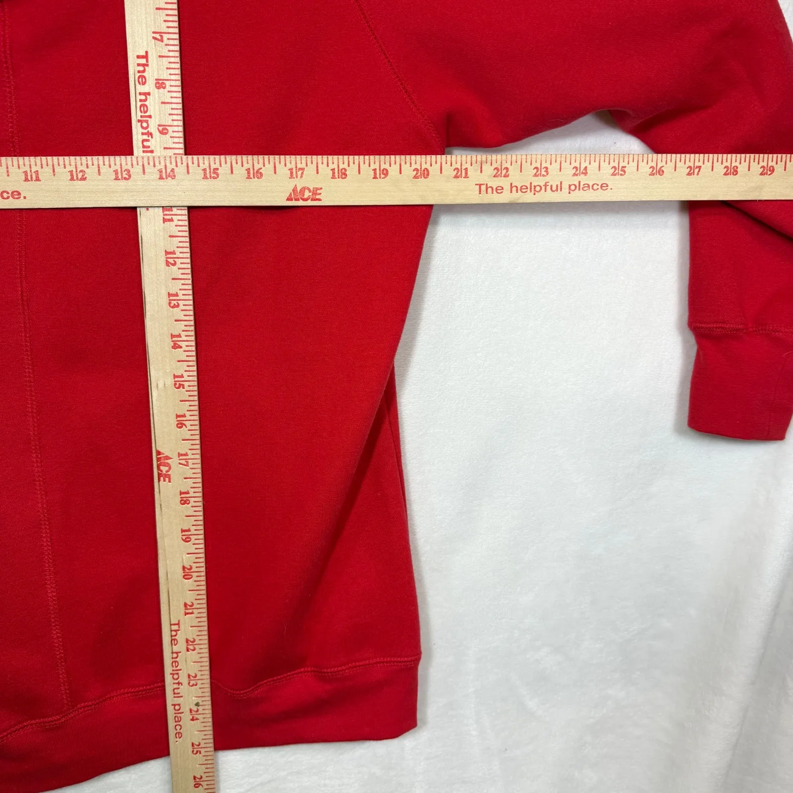 NHL Chicago Blackhawks L Full Zip Sherpa Hoodie Pockets Warm Fall Hockey Fan Red Size L - Image 6