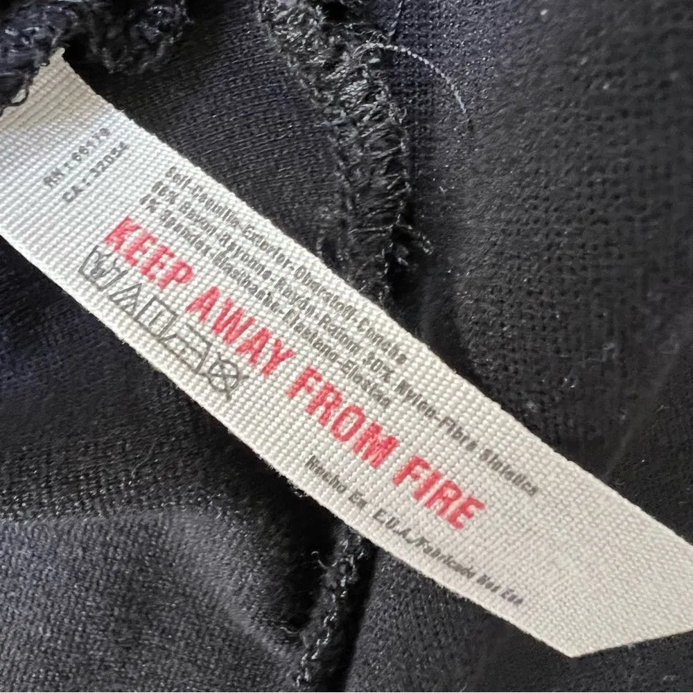 Free People Intimately Black Ruffle Plunge V-Neck Crop Top Peplum Size Large - Image 7