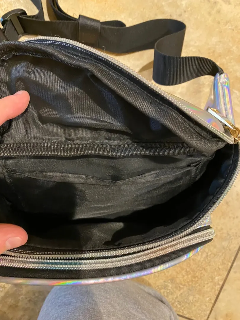 Metallic Fanny Pack Silver - Image 2