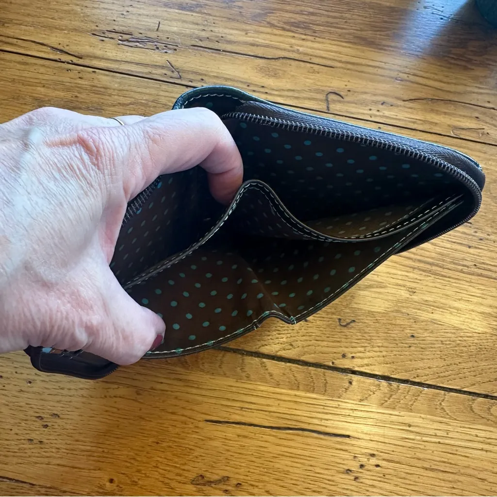 Chala Cactus Navy Zip Around Wallet Wristlet NWOT - Image 7