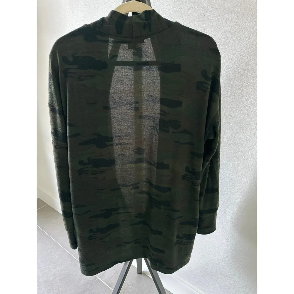 Sanctuary Anthropologie Size Medium Green Camo Long Cardigan Sweater Casual - Image 8