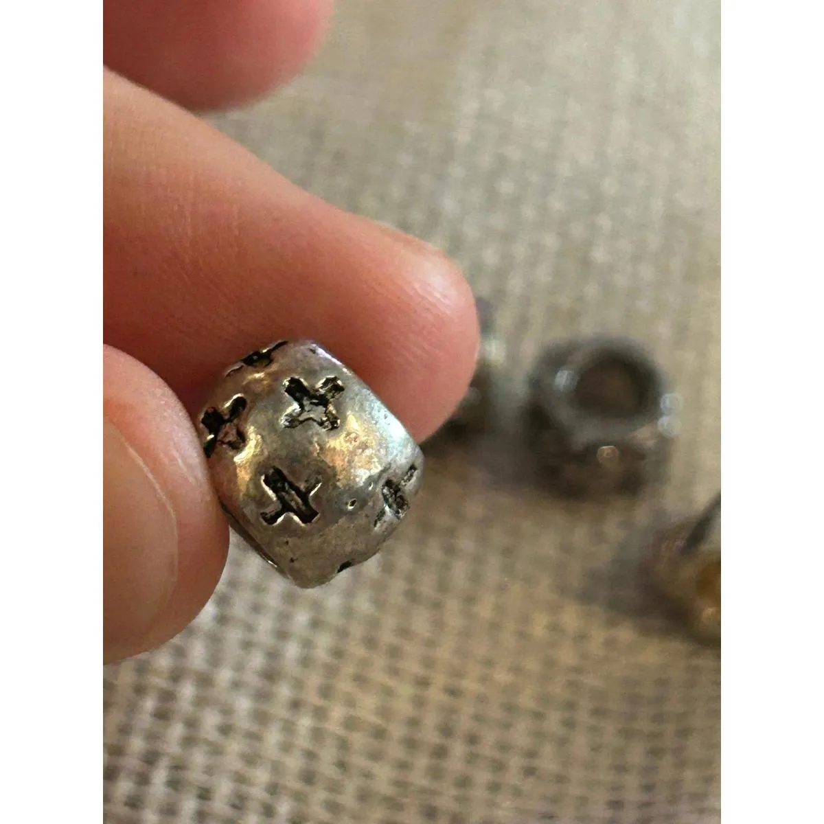 A493 charm bracket silver plated 5 pcs Gray - Image 4