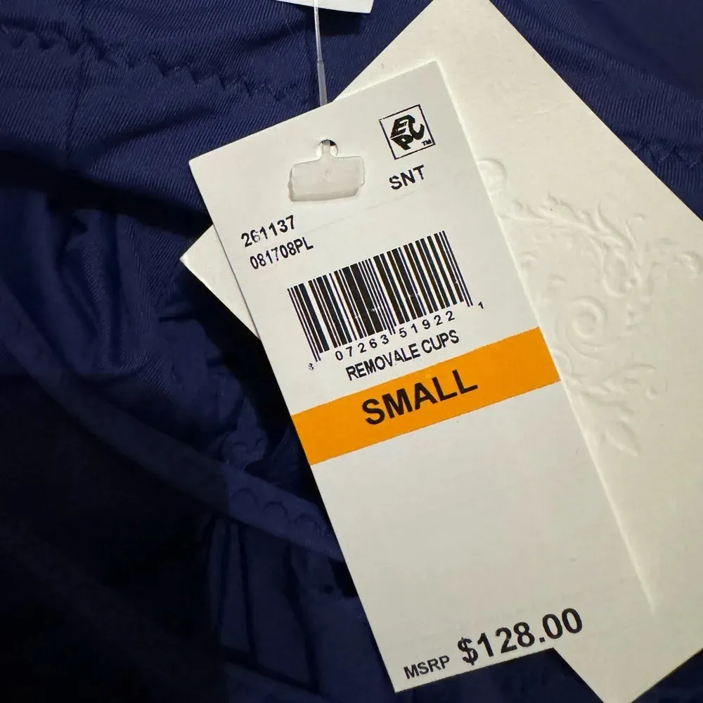 BECCA Swimsuit Delilah Plunge One Piece Swimsuit In Starry Night Navy Size S NWT - Image 8