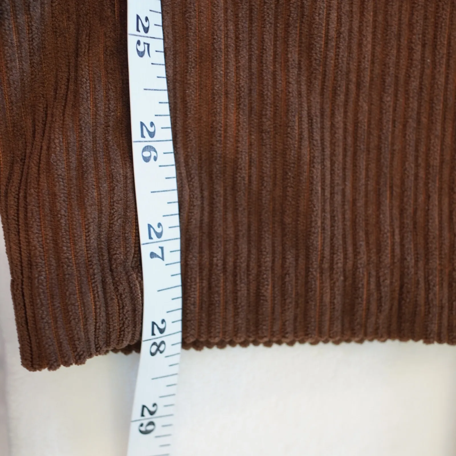 CIDER‎ Womens Corduroy Jumpsuit Overalls Brown Wide Leg Square Neck Size M - Image 8