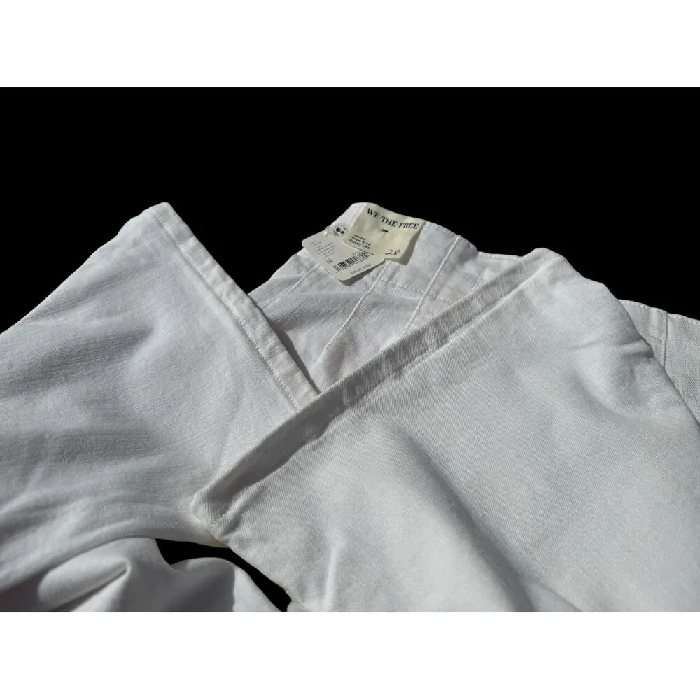 Free People We The Free Jayde Flare Jeans In Pure White size 28 NWT - Image 5