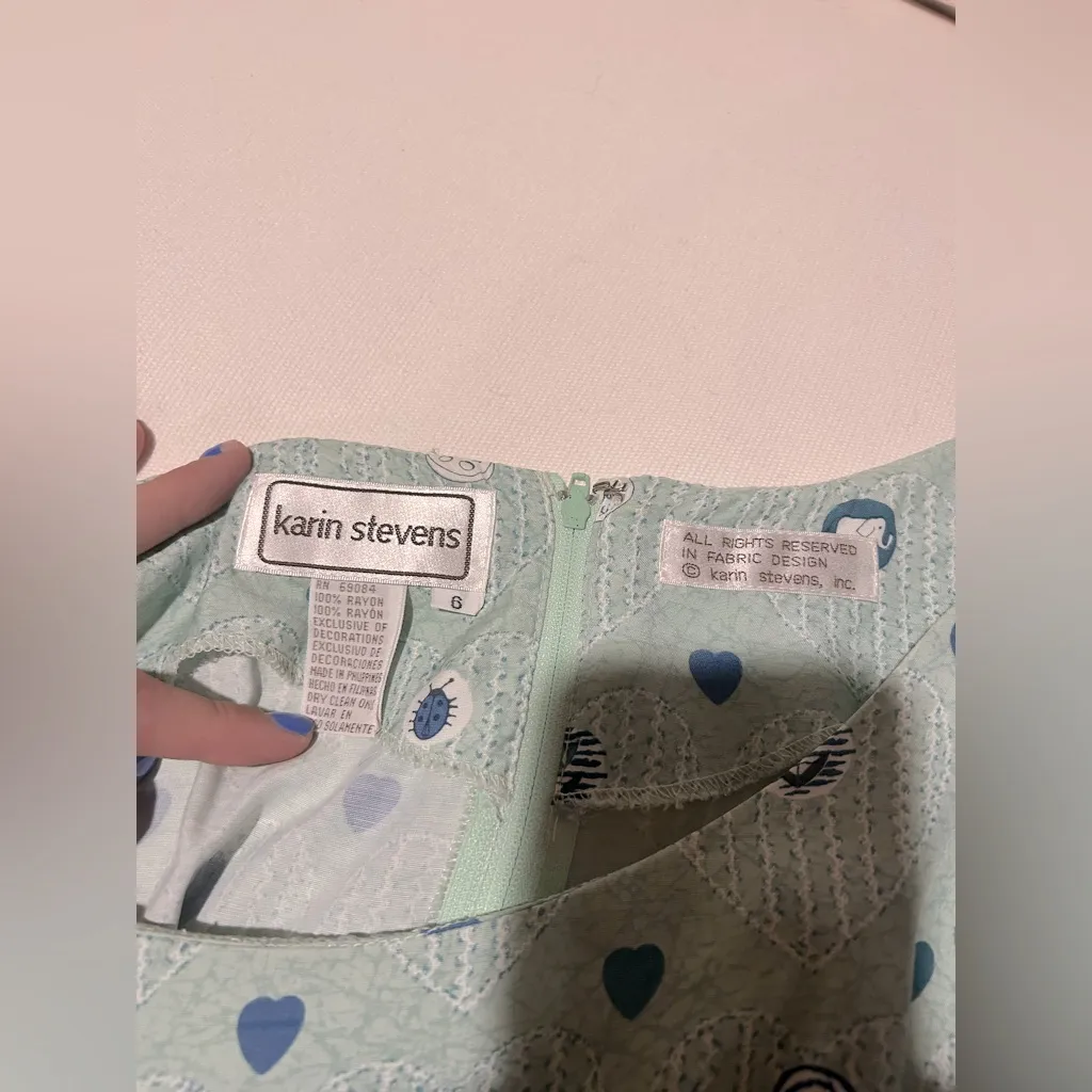 Karin Stevens Vintage Printed Dress - Image 5