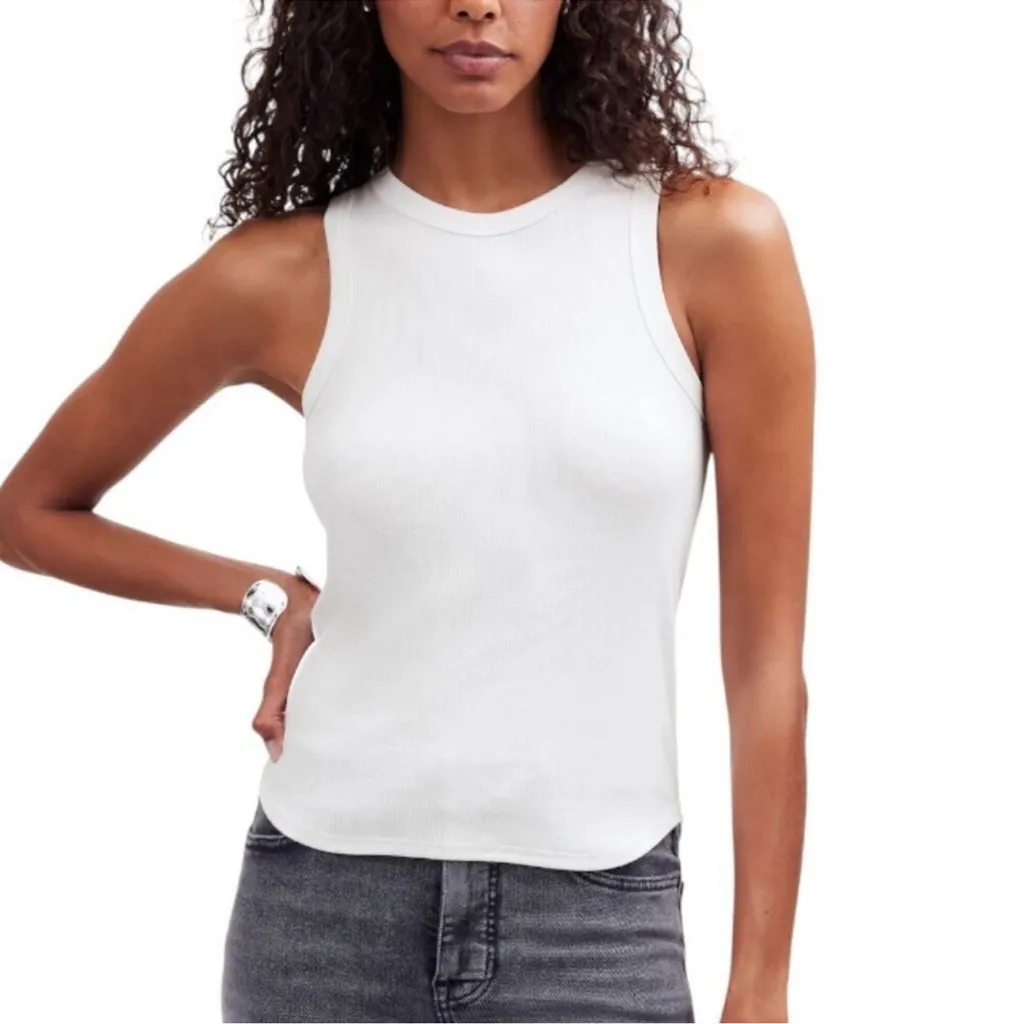 Madewell Re)generative Cotton Ribbed Cutaway Tank - Image 2