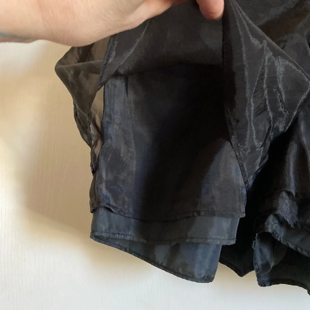 Kimchi Blue  Black Lined 2 Layered Sheer Black Chiffon Shorts - Image 8