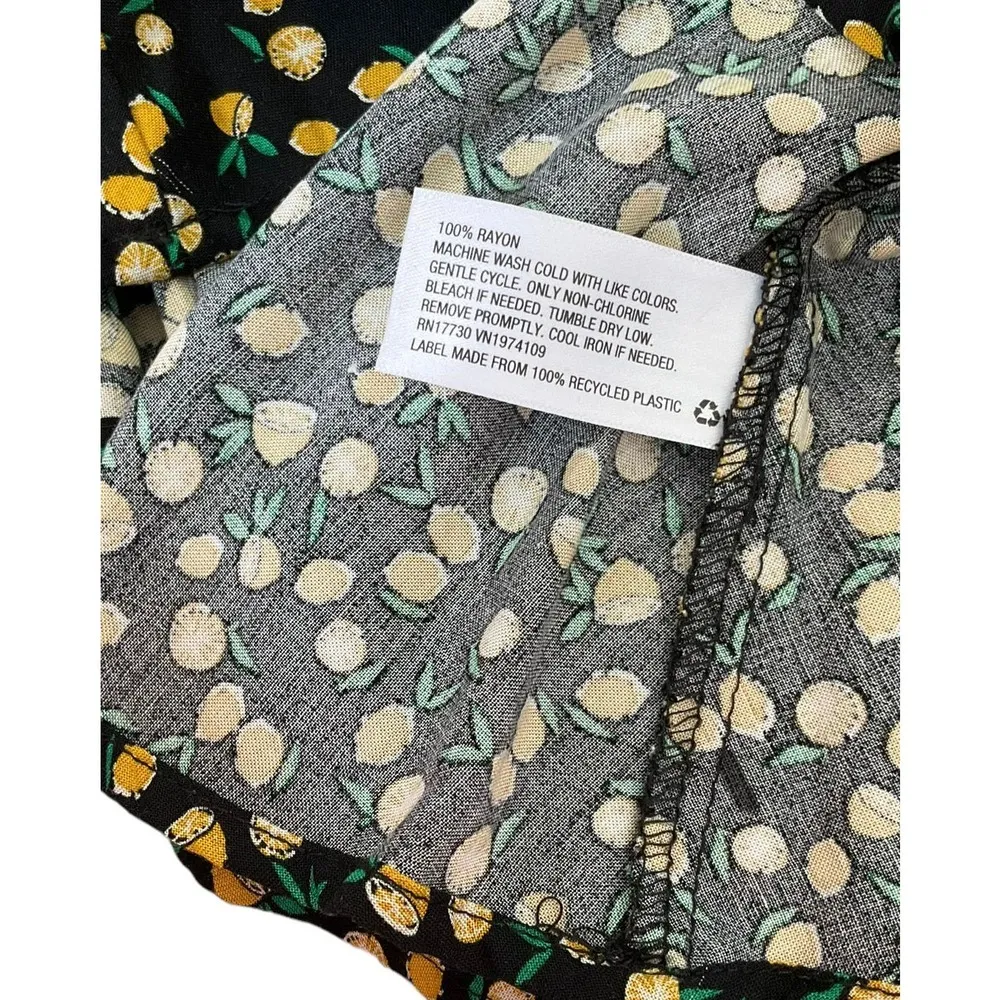 Wild Fable Black & Yellow Summer Dress Women Size Medium | 48-24 - Image 3