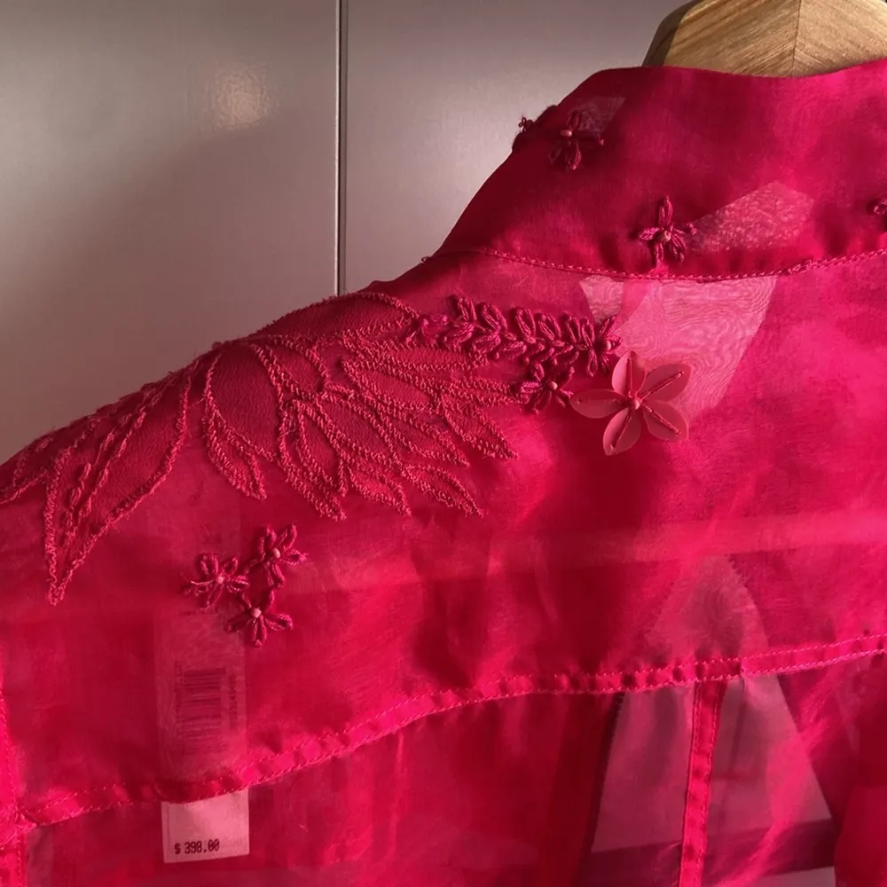 100% silk bomber jacket. Xs - Image 12