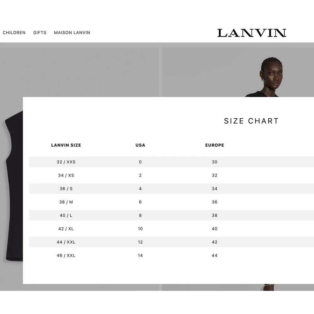 Vintage Lanvin Black Draped Dress Size 36 with Hanger - Image 12