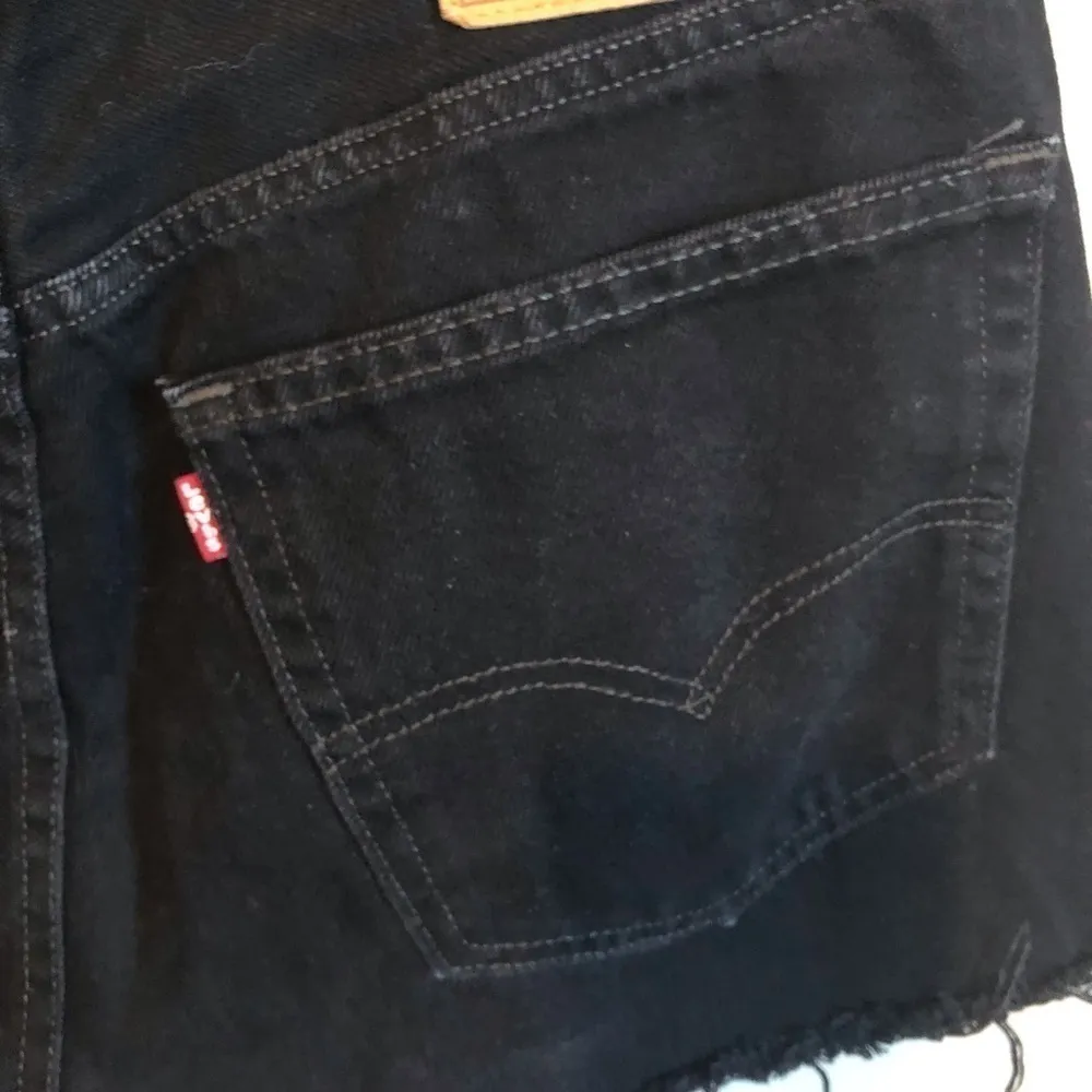 Levi’s 505 Black High‎ Rise Cutoff Denim Shorts - Image 7
