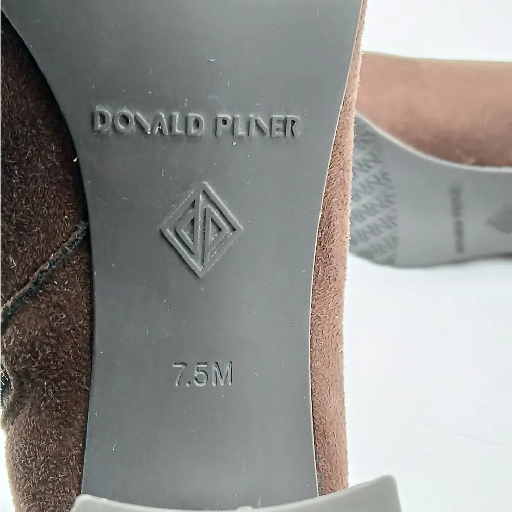 Donald Pliner Cattie Ankle Boots Womens 7.5M Brown Block Heel Whimsygoth Grunge - Image 12