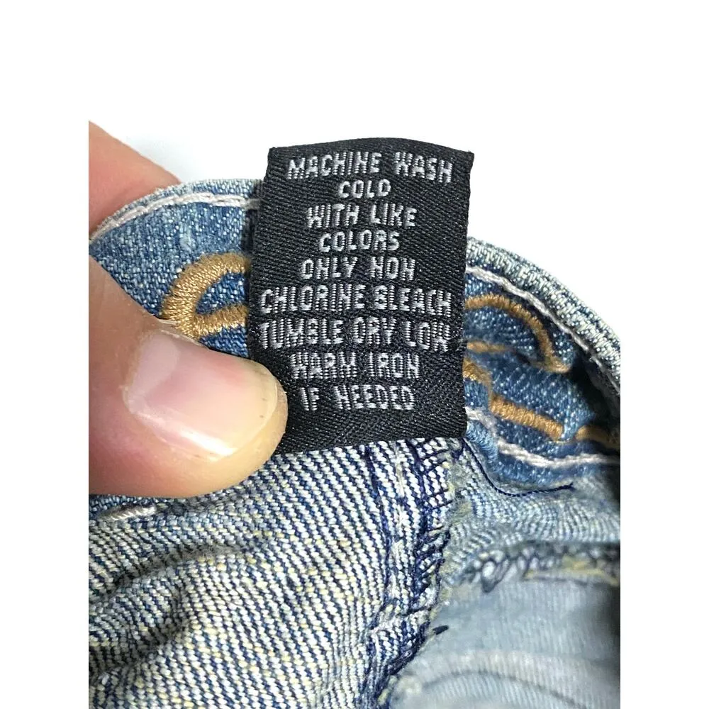 Rue 21 Jeans Capris Cuff Crop Purple Accent Stretch Distressed Juniors 3 / 4 NWT - Image 8