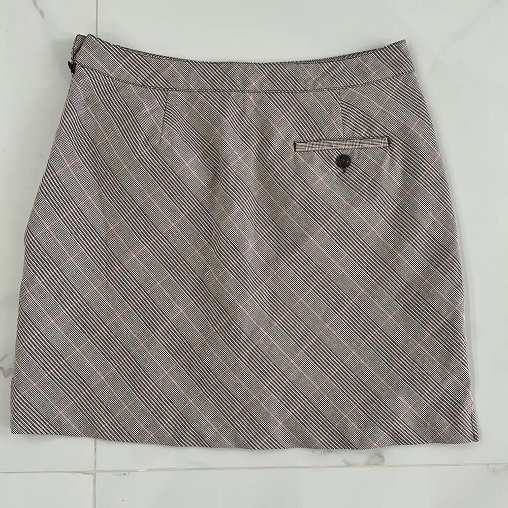 Sports Plaid Skirt/Shorts Gray/Brown/Pink Size 6 - Image 7