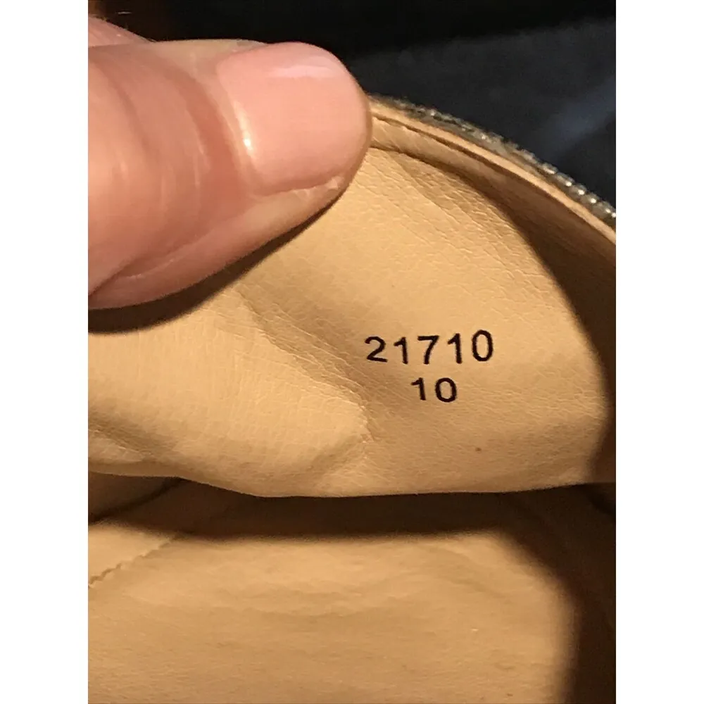 JG Shoes Patent Leather Steel Gray Mule Style Women's Size 10 GUC - Image 6