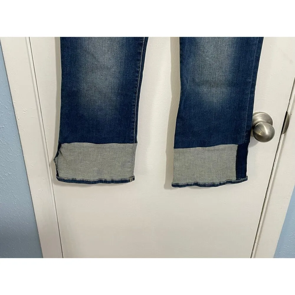 Frame Jeans Size 29 Crop Mini Boot High Rise Cuffed Hem Festival Hippie Summer - Image 5