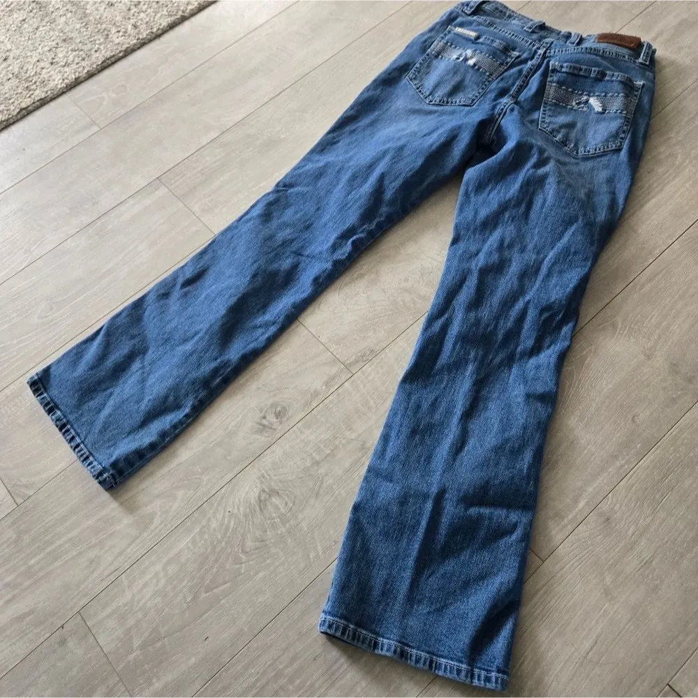 Vintage Jordache Jeans Straight Leg High Rise Denim Y2K 27 Horse Western - Image 4