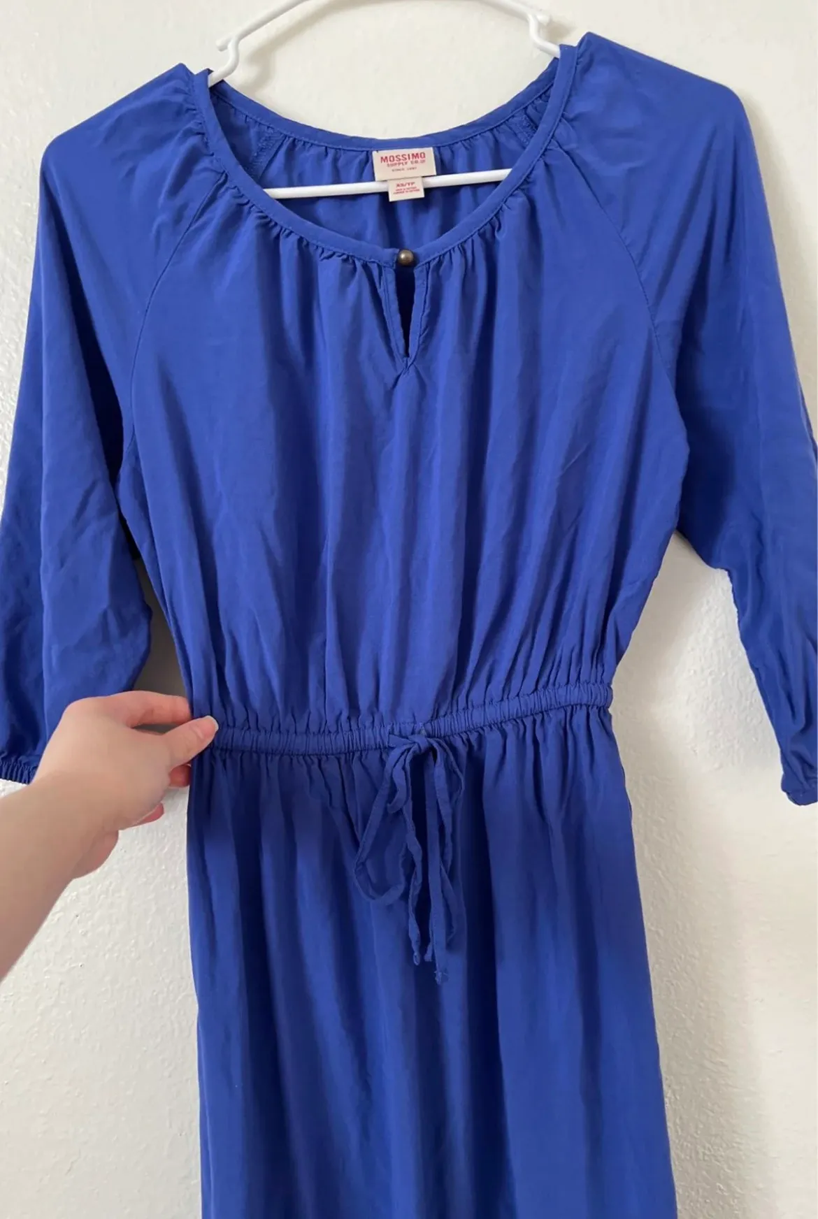 Royal Blue Quarter Sleeve Dress - Image 5