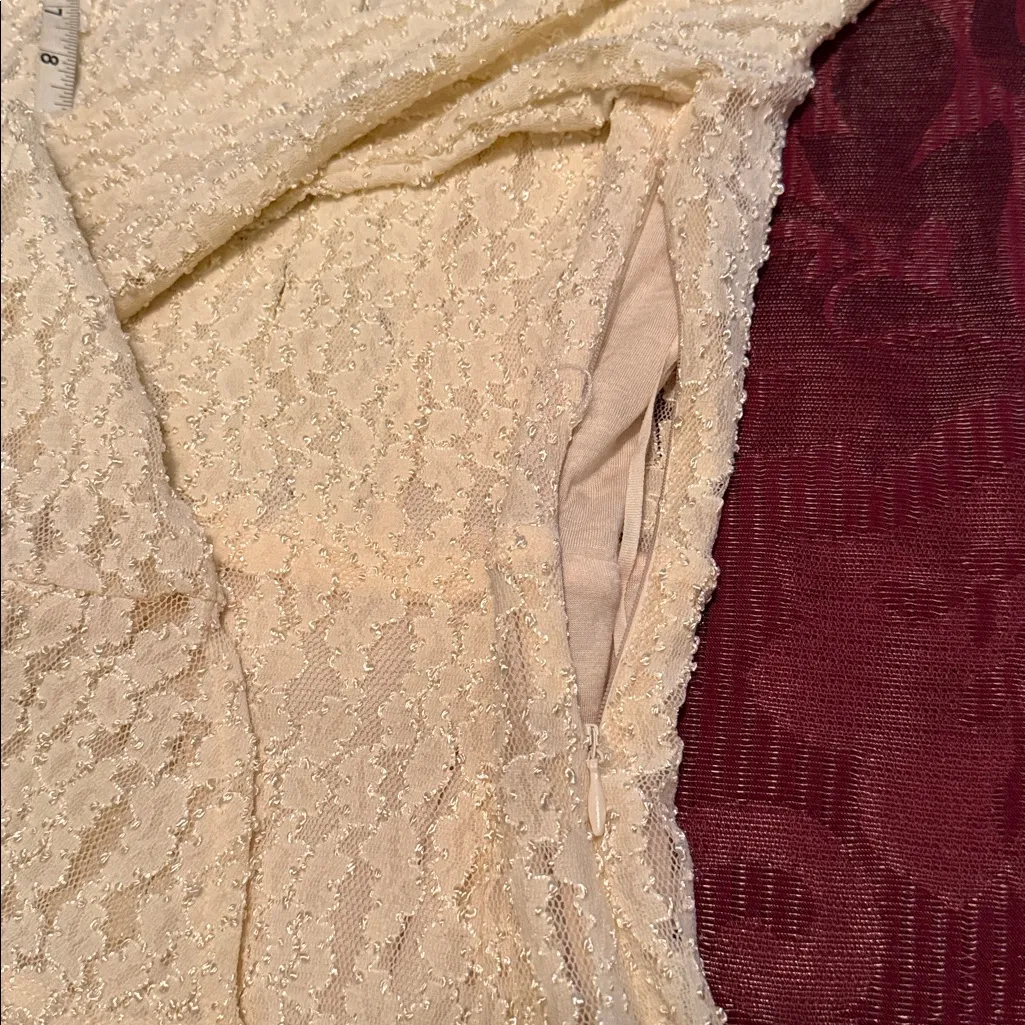 Free People Cream Lace Dress - Image 8