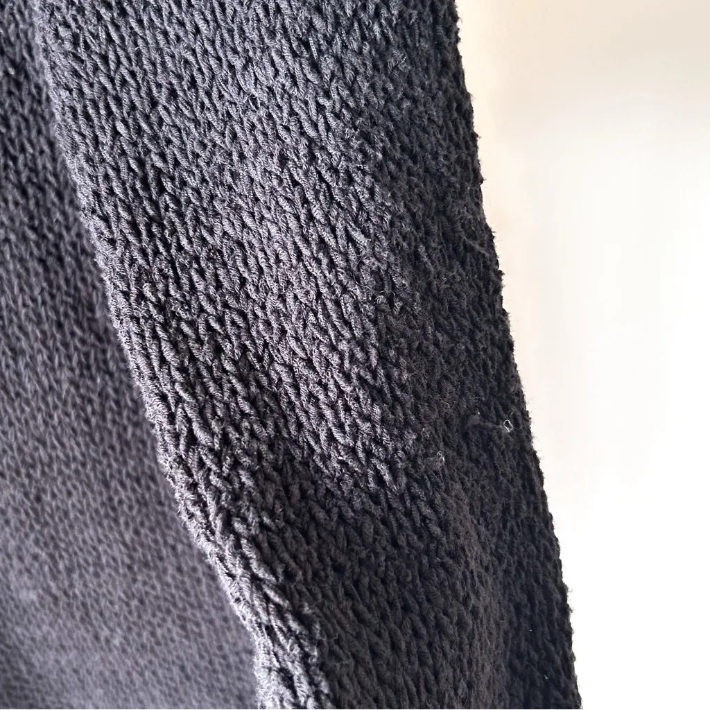 Lucky Brand Novelty Stitch Open Front Western Boho Black and White Cardigan S - Image 6