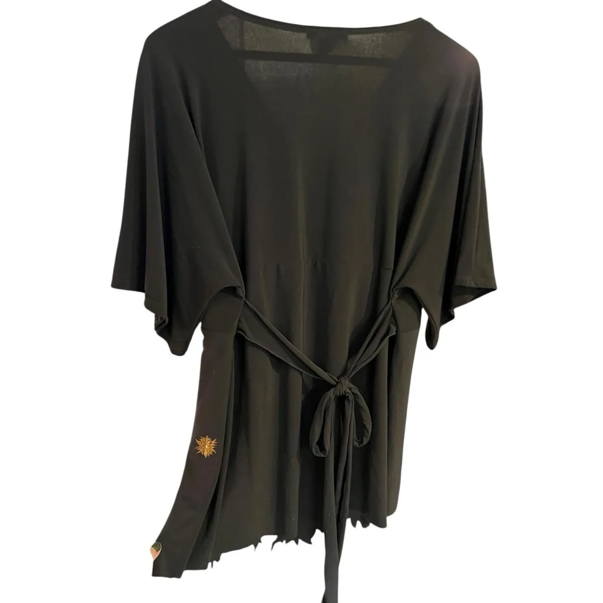 NWT ING Plus Size 3X Black Gold Floral Embellished Stretch Top Made in USA - Image 6