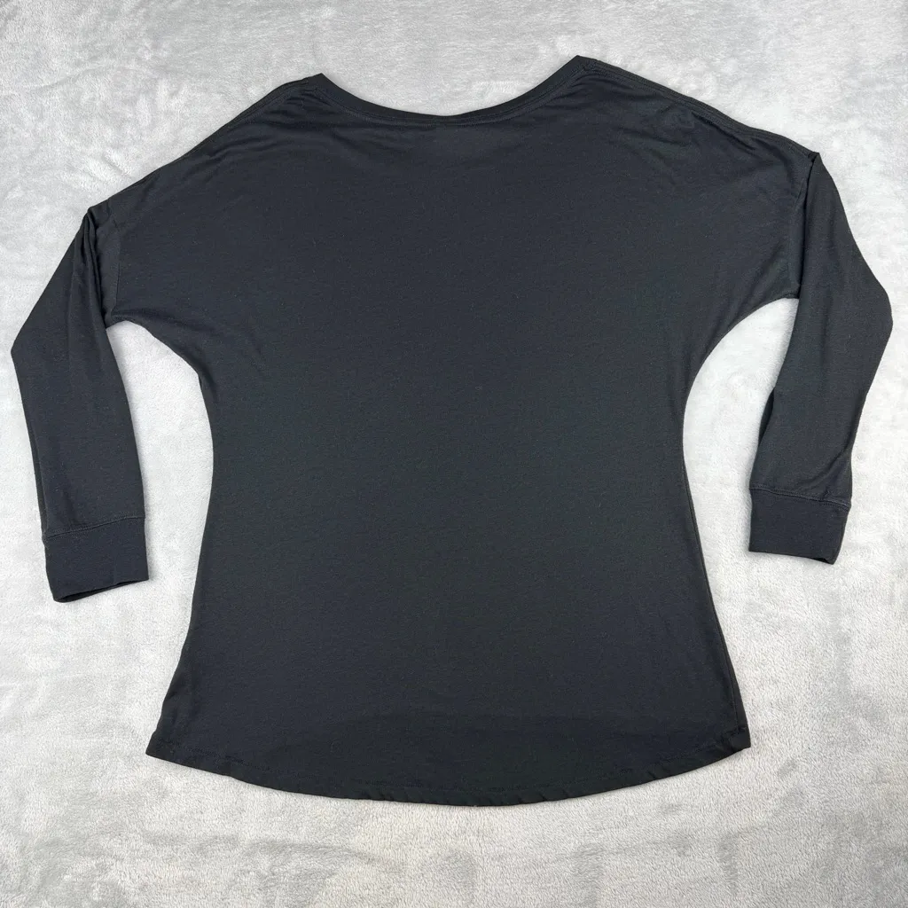 Nike Women’s Long Sleeve Signal Top T-Shirt Black White Size L Large - Image 8