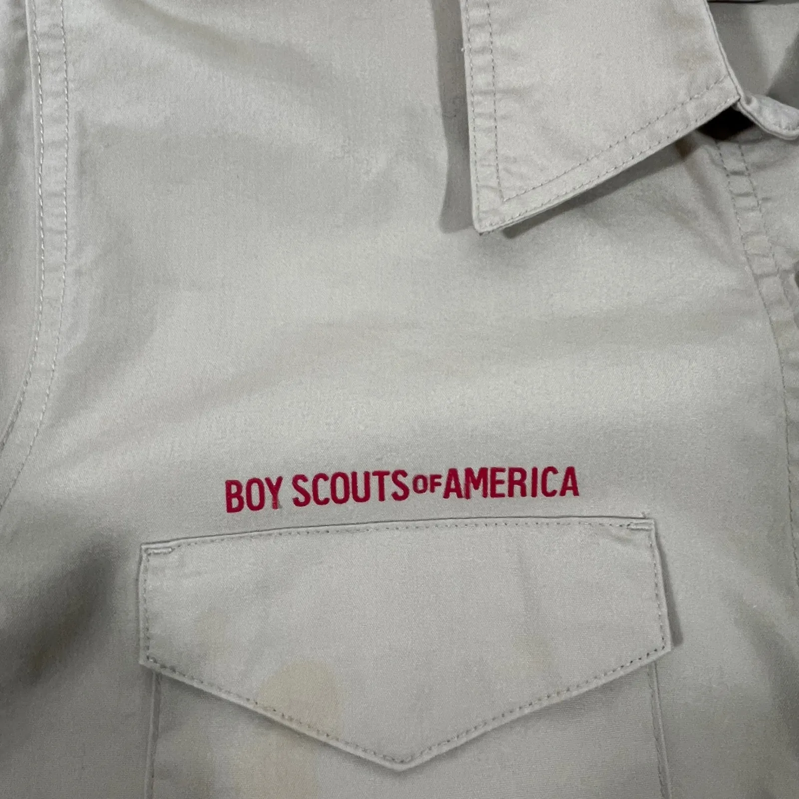 Boy Scouts of America Uniform Shirt Women's Short Sleeve Button Up Khaki Sz L Tan Size L - Image 13