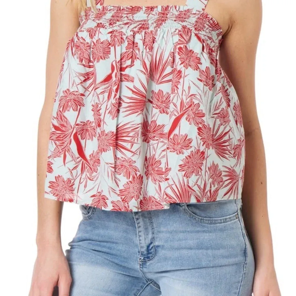 C&C California Floral Tie Shoulder Top - Image 3