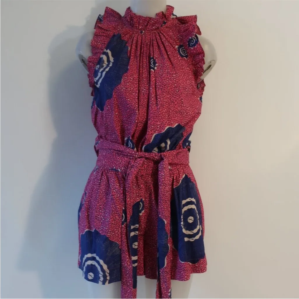 Ulla Johnson Tilda Top + Martime Shorts in Fuchsia 2 Piece Matching Set Size 2 - Image 3