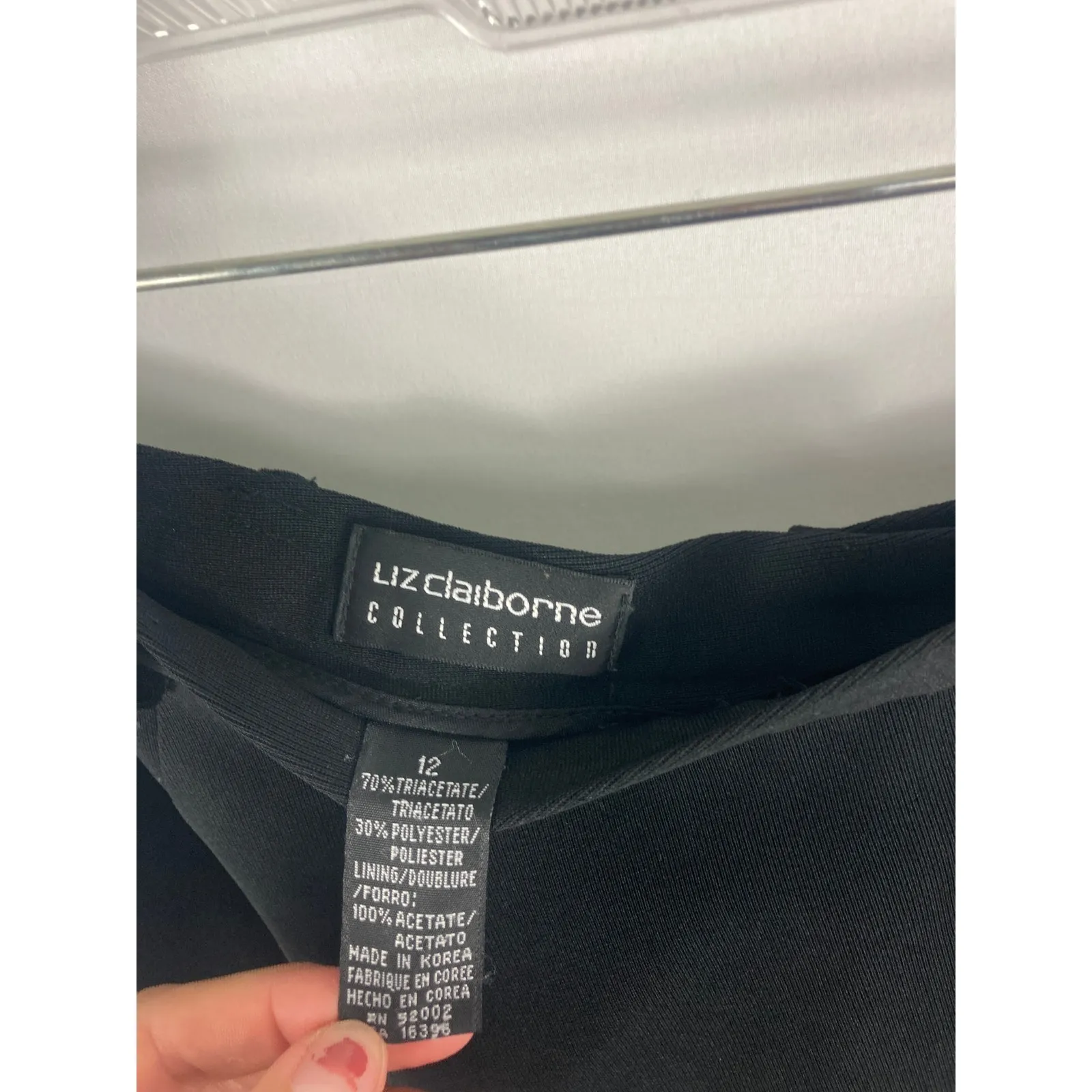 Liz Claiborne Collection Black Midi Skirt Career Size 12 - Image 3